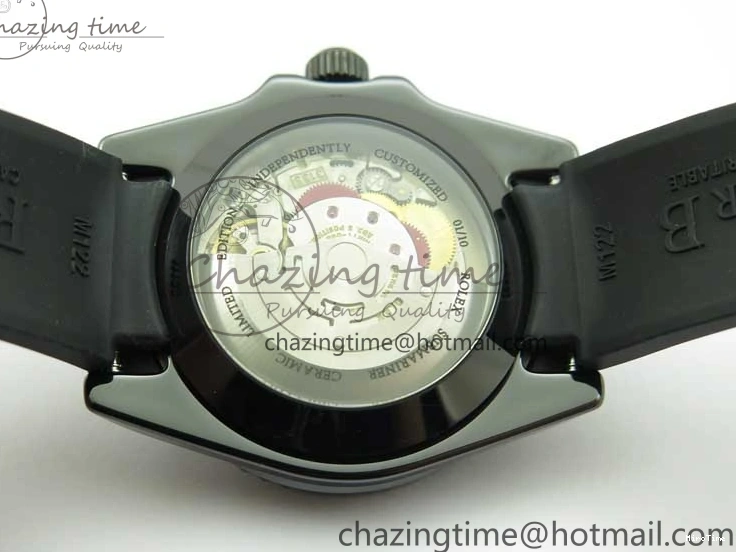 MiroTime 0201 Soft Submariner 40mm Black Ceramic 5GF Best Edition Pink Painting Dial on Black Rubber Strap SA 2472